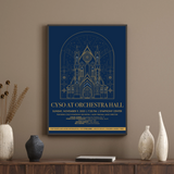 Orchestra Hall Fall 2025 Poster (blue cathedral)